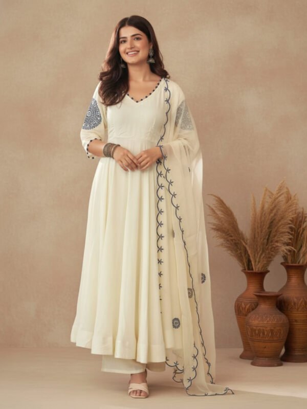 pure vichitra silk suit with sequence work & dupatta (3 pcs)