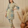comfortable designer maslin kurta set for women