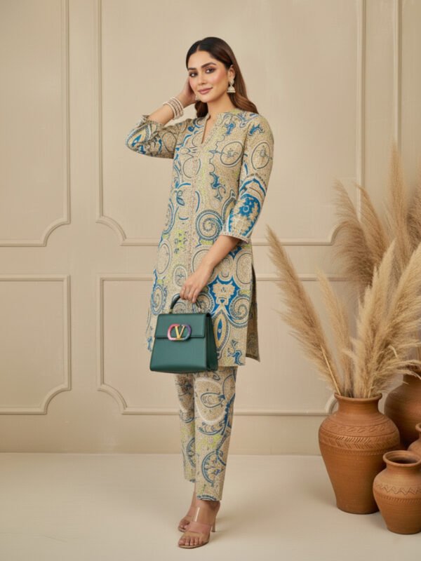 comfortable designer maslin kurta set for women