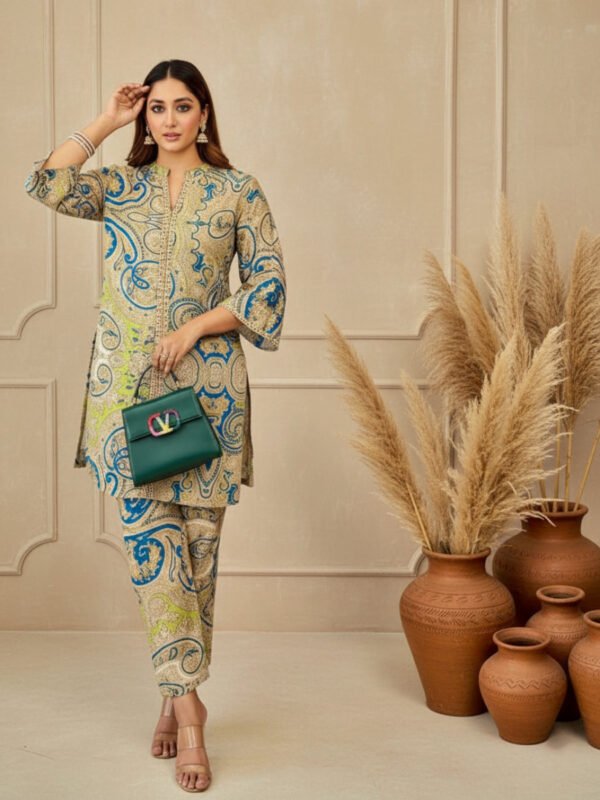 comfortable designer maslin kurta set for women