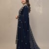 heavy viscose velvet suit | multi sequence embroidery & velvet dupatta