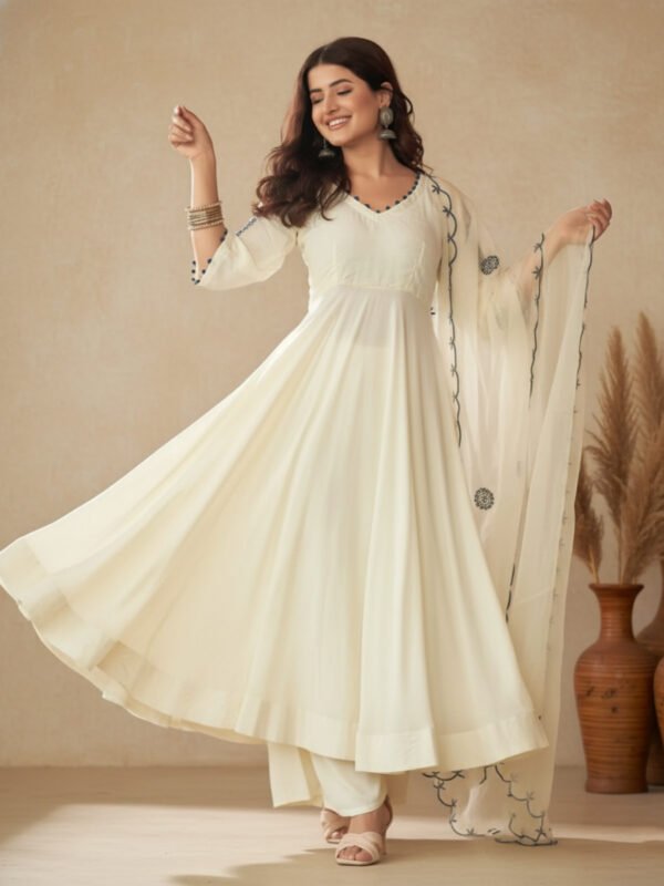 pure vichitra silk suit with sequence work & dupatta (3 pcs)