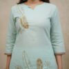 mint green embroidered kurti set | comfortable daily/work wardrobe