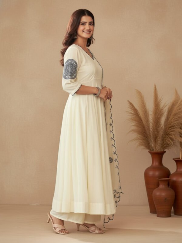 pure vichitra silk suit with sequence work & dupatta (3 pcs)